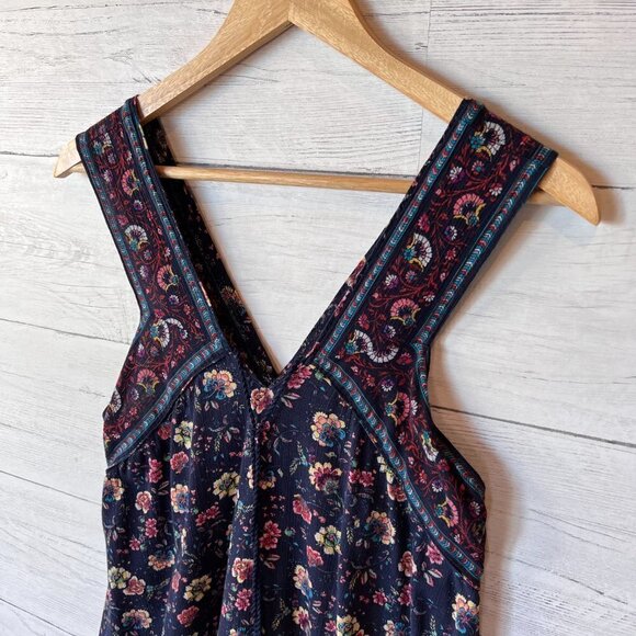 American Eagle Outfitters Dress Womens Size S/P Boho Floral Tassels Tank Mini - Picture 5 of 16